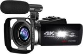 4K HD Nachtzicht 48MP Home WiFi Live Camcorder DV Digitale Camera, Stijl: Kap + Microfoon