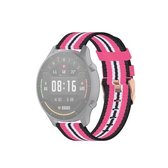 Voor Xiaomi horloge kleur 22 mm nylon denim polsband horlogeband (zwart en roze)