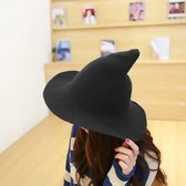 Halloween Personality Wizard Steeple Great Brim Wool Cap (zwart)
