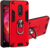 Voor Xiaomi Redmi Note 4 / Note 4X / Redmi 4 (India) 2 in 1 Armor Series PC + TPU beschermhoes met ringhouder (rood)