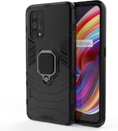 Voor OPPO Realme X7 Pro PC + TPU schokbestendige beschermhoes met magnetische ringhouder (zwart)