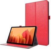 Voor Samsung Galaxy Tab A7 (2020) Crazy Horse Texture Horizontale Flip Leren Case met 2-vouwbare houder & kaartsleuf (rood)