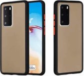 Voor Huawei P40 Pro Skin Hand Feeling Series Anti-fall Frosted PC + TPU beschermhoes (zwart)