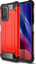 Voor Xiaomi Redmi K40 / K40 Pro Magic Armor TPU + pc combinatiebehuizing (rood)