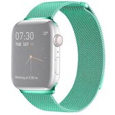 Milanese Loop magnetische roestvrijstalen horlogeband voor Apple Watch Series 5 & 4 40 mm / 3 & 2 & 1 38 mm (mintgroen)