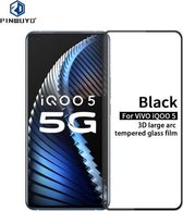 Voor vivo iQOO5 PINWUYO 9H 3D gebogen volledig scherm explosieveilige gehard glasfilm (zwart)