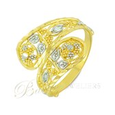 Two-tone twist ring