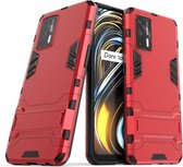 Voor OPPO Realme GT 5G PC + TPU schokbestendige beschermhoes met houder (rood)