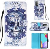 Voor Samsung Galaxy A52 5G 3D Schilderen Horizontale Flip Leren Case met Houder & Kaartsleuf & Portemonnee & Lanyard (Cloud Ghost Head)