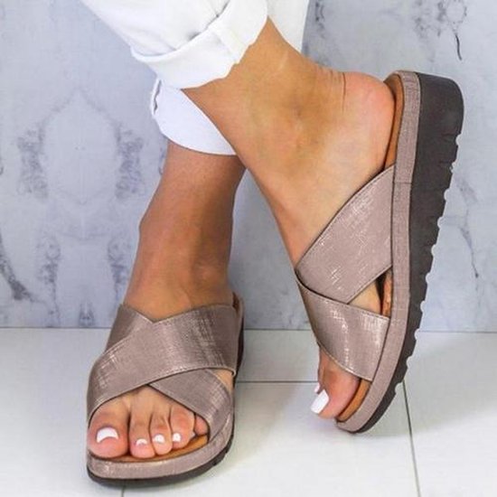 Zomer Dames pantoffels Outdoor Sandaal Comfortabele sandalen, Maat: 43 (Gun  Color) | bol.com