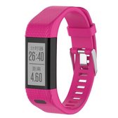 Smart Watch siliconen polsband horlogeband voor Garmin Vivosmart HR + (rose rood)