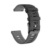 22 mm voor Huawei Watch GT2e 46 mm siliconen polsband (zwart + grijs) (zwart + grijs)