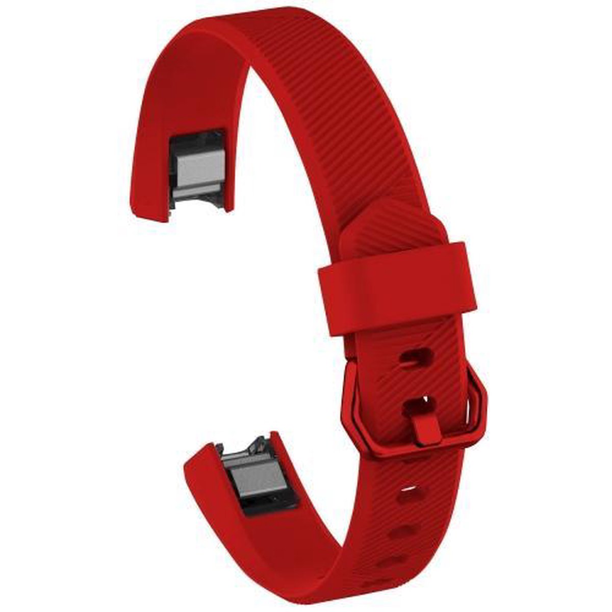 Siliconen polsband in effen kleur voor FITBIT Alta / HR, maat: S (karstrood)