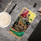 Voor Samsung Galaxy S30 Plus schokbestendig geverfd transparant TPU beschermhoes (dierentuin)