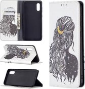 Voor Samsung Galaxy A02 Gekleurde Tekening Patroon Onzichtbare Magnetische Horizontale Flip PU Lederen Case met Houder & Kaartsleuven & Portemonnee (Meisje)