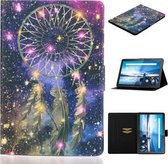 Voor Lenovo Tab M10 TB-X605F / X505 Gekleurde Tekening Horizontale Flip Lederen Case met Houder & Kaartsleuf (Windbell)