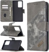 Voor Samsung Galaxy Note20 Ultra Bijpassende Kleur Krokodil Textuur Horizontale Flip PU Lederen Case met Portemonnee & Houder & Kaartsleuven (Grijs)