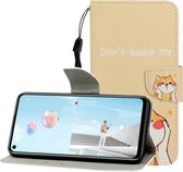Voor Huawei Nova 7 SE Gekleurde Tekening Horizontale Flip Leren Case met Houder & Kaartsleuf & Portemonnee (Shiba Inu)
