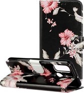 Voor Huawei P smart 2020 Gekleurde Tekening Marmer Patroon Horizontale Flip PU Lederen Case met Houder & Kaartsleuven & Portemonnee (Azalea)