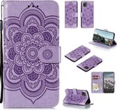 Voor Huawei Enjoy 20 Mandala Embossing Patroon Horizontale Flip PU lederen tas met houder & kaartsleuven & Walle & Lanyard (paars)