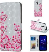 Sakura patroon horizontale flip lederen hoes voor Huawei Mate 20 Lite, met houder & kaartsleuven & fotolijst & portemonnee