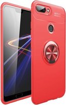 Schokbestendig TPU-hoesje voor Huawei Honor 9i, met houder (rood)