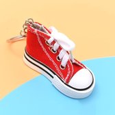 2 stuks mini simulatie canvas schoenen sneaker sleutelhanger hanger (rood)