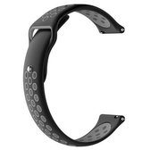 Dubbele kleur polsband horlogeband voor Galaxy S3 Ticwatch Pro (zwartgrijs)