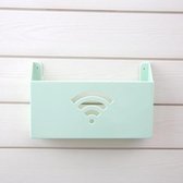 Wandgemonteerde router opbergdoos Tijdschriftenrekhouder (lichtgroen)