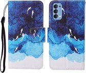 Voor OPPO Reno4 Pro Geschilderd patroon Horizontale flip-lederen hoes (aquarelvis)