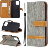 Gekleurd tekenpatroon Horizontale Flip Leather Case voor iPhone 11 Pro, met houder & kaartsleuven & portemonnee (grijs)
