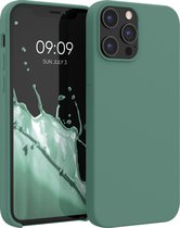 kwmobile telefoonhoesje voor Apple iPhone 12 Pro Max - Hoesje met siliconen coating - Smartphone case in dennengroen