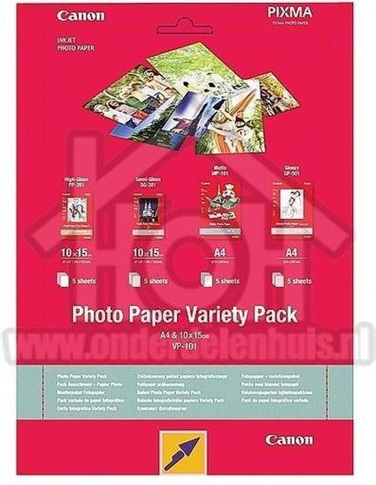 Eigendom Inloggegevens spek Canon Fotopapier Variety Pack | bol.com