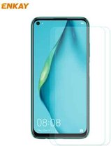 Voor Huawei P40 Lite 2 STUKS ENKAY Hat-Prince 0.26mm 9H 2.5D Gebogen Rand Gehard Glas Film