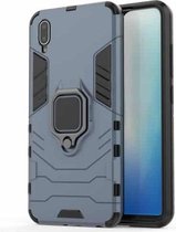 PC + TPU schokbestendige beschermhoes met magnetische ringhouder voor Vivo Y93 (marineblauw)