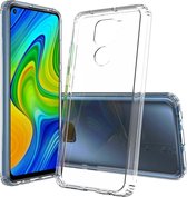 Voor Geschikt voor Xiaomi Redmi Note 9 schokbestendig krasbestendig TPU + acryl beschermhoes (transparant)