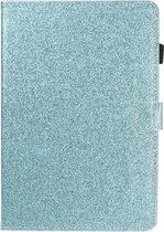 Voor Huawei MediaPad T5 Vernis Glitter Poeder Horizontale Flip Leren Case met Houder & Kaartsleuf (Blauw)