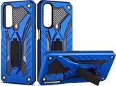 Voor OPPO Realme 7 schokbestendige TPU + pc-beschermhoes met houder (blauw)