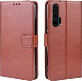 Retro Crazy Horse Texture Horizontale Flip Leather Case voor HUAWEI Honor 20pro, met houder & kaartsleuven en fotolijst (bruin)