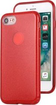 Voor iPhone 7 TPU Glitter All-inclusive beschermhoes (rood)