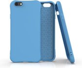 Voor iPhone 6s / 6 effen kleur TPU slank schokbestendig beschermhoes (blauw)