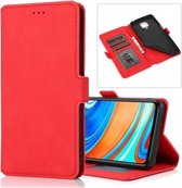 Voor Xiaomi Redmi Note 9 Pro Retro Magnetische Sluiting Horizontale Flip Leren Case met Houder & Kaartsleuven & Fotolijst & Portemonnee (Rood)