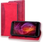 Voor Geschikt voor Xiaomi Redmi Note 4 / Note 4 X Zakelijke stiksels Horizontale flip lederen tas met dubbel vouwen & beugel & kaartsleuven & fotolijst & portemonnee (rood)