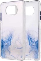 Voor Xiaomi Poco X3 NFC Marble Texture TPU + PC beschermhoes (wit blauw)