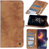 Voor Xiaomi Redmi Note 9T 5G Antilope Textuur Magnetische Gesp Horizontale Flip PU Lederen Case met Kaartsleuven & Portemonnee & Houder (Bruin)