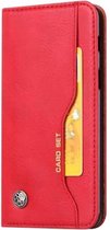 Kneed Skin Texture Horizontale Flip Leren Case voor Galaxy A8 2018, met Fotolijst & Houder & Kaartsleuven & Portemonnee (Rood)