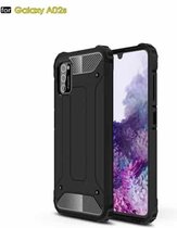 Voor Samsung Galaxy A02s Magic Armor TPU + pc combinatiebehuizing (zwart)