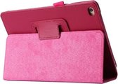 Litchi Texture horizontale flip PU lederen beschermhoes met houder voor iPad Mini 2019 (magenta)