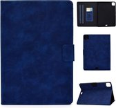 Voor iPad Air 2020 10.9 Koeienhuidtextuur Horizontale flip lederen hoes met houder & kaartsleuven & slaap / ontwaken (blauw)