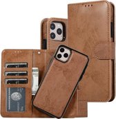 Voor iPhone 11 Pro KLT888-2 Retro 2 in 1 afneembare magnetische horizontale flip TPU + PU lederen tas met houder & kaartsleuven & fotolijst & portemonnee (bruin)